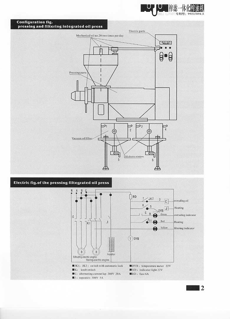 雙象6YL-100A全自動榨油機詳細介紹